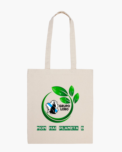 Cloth bag made of recycled material.