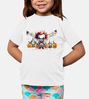 clown di halloween 1 t-shirt per bambini