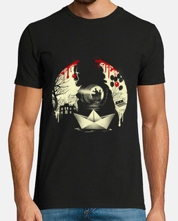 clown with the red balloon shirt mens