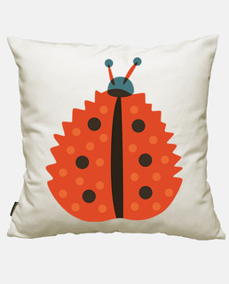 coccinella arancione con maschera fogli