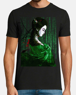 cod binaire futuriste geisha cyborg