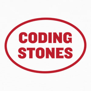 Camisetas Coding Stones logo rojo