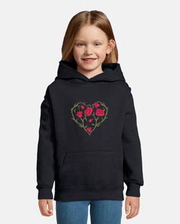 coeur amoureux avec des roses rouges