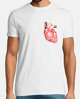 coeur avec fierté, t-shirt à manches courtes pour hommes