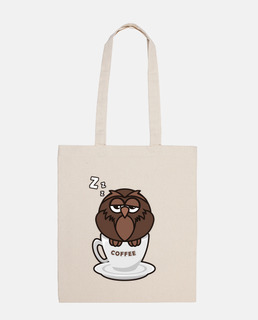 Coffee Humor Sleepy Owl bird sleeping