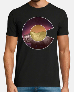 Colorado State Flag Bear Colorado Day Mountains Denver Space Men Women Vintage Hiking Skiing Patriot