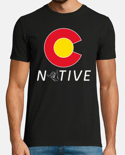 Colorado State Flag Shaka sign Colorado Day Mountains Denver Vintage Men Women Hiking Nature Patriot