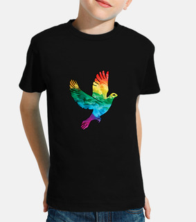 colorato arcobaleno colomba con fumo e 