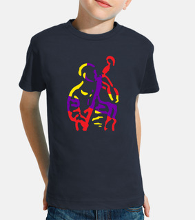colorful abstract bass musician