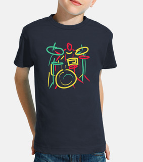colorful drummer abstract style