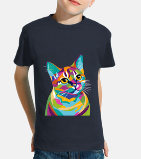 Colorful Geometric Cat