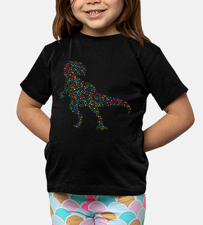 Colorful Pattern Dinosaur Dot Art