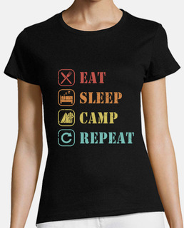 comer dormir acampar repetir mochilero