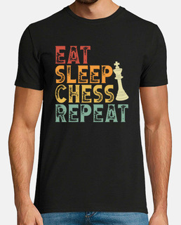 comer dormir ajedrez repetir retro
