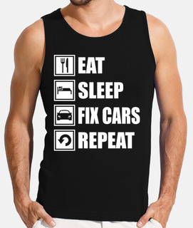comer dormir arreglar coches repetir co