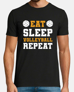 comer dormir voleibol repetir entrenador setter equipo de pelota