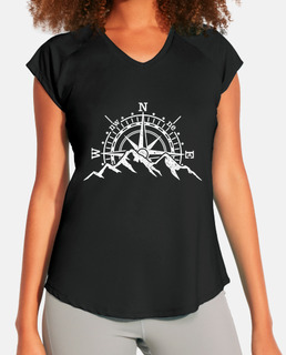 compass and mountains wind rose
