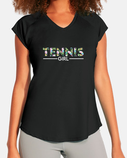 conception florale de fille de tennis