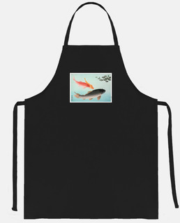 cook&#39;s apron, cooker, kois carp fish for, decoration, zen, yoga, japan