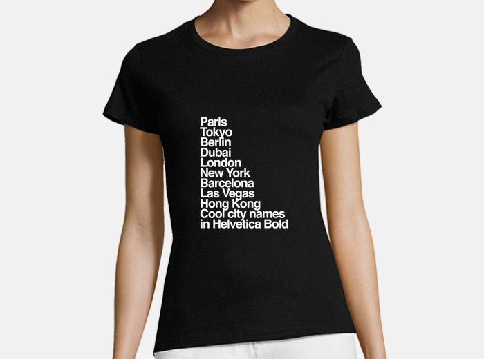 Cool city names in helvetica bold t shirt tostadora