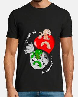corazón camiseta tiene sus razones dinero ignorar hombre