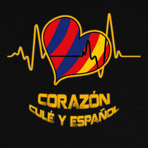 Camisetas Corazón Culé y español