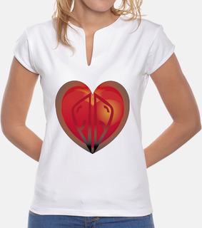 CORAZÓN DE TEATRO. Mujer, cuello mao, blanca