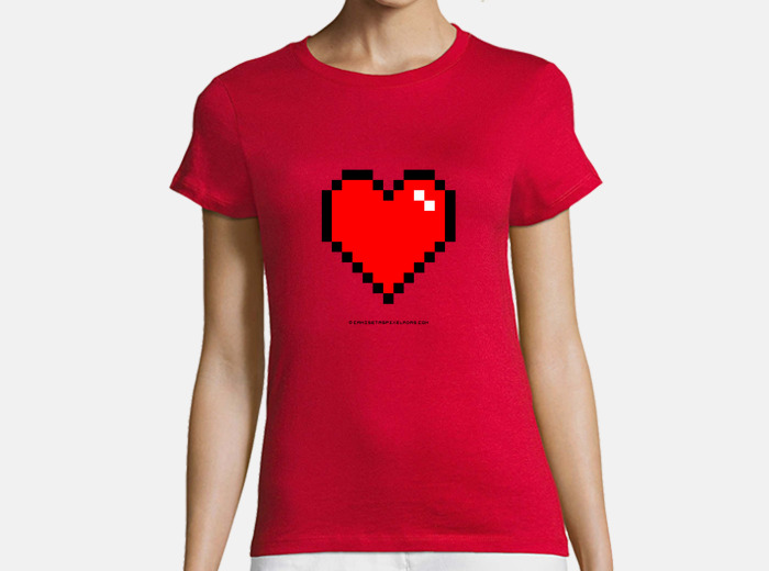 Camiseta para niño (tamaño grande), diseño de corazón rojo