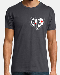 CorazónBlanco-Camiseta Chico MCGris