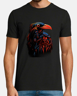 corbeau haïda totem oiseau art originai