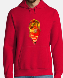 Coronavirus, Sudadera ligera con capucha y cubreboca.