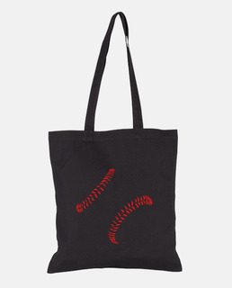costura de béisbol en rojo en un