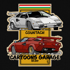 countach cartoons garage T-shirts