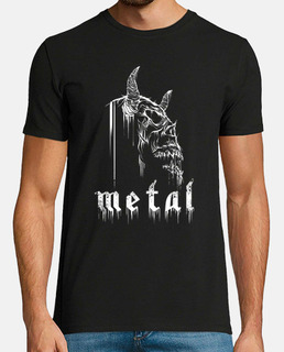 cráneo de metal música cuernos de diabl