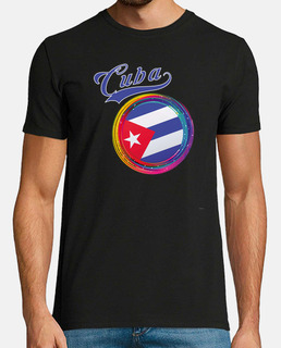 Cuba Sports 2021 Holi Color Framed Cuba Flag print