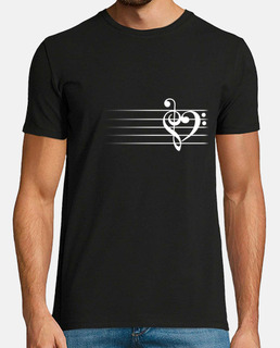 cuore di musica - t-shirt uomo