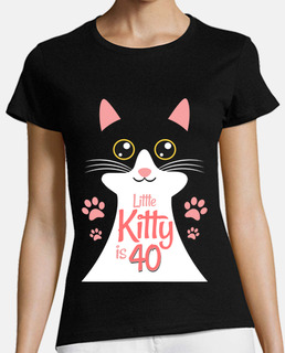 Cute Cat Kitty Girl 40th Birthday