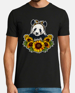 Cute Panda Gift Sunflower Decor