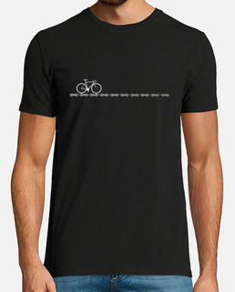 cycling t-shirt with bike and chain