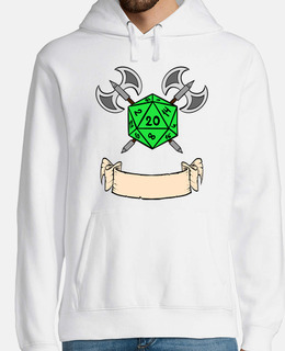 d20 verde con banner personalizzabile