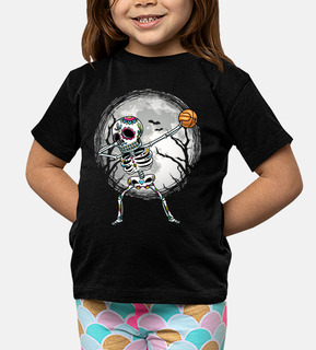 dabbing sugar skull skeleton basketball