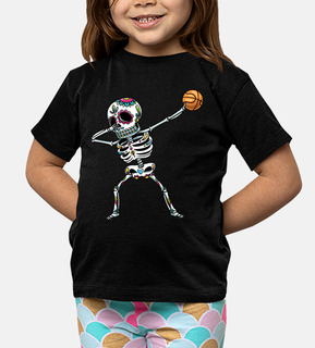 Dabbing Sugar Skull Skeleton Basketball