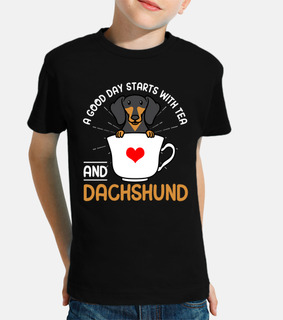 dachshund buen día comienza con té