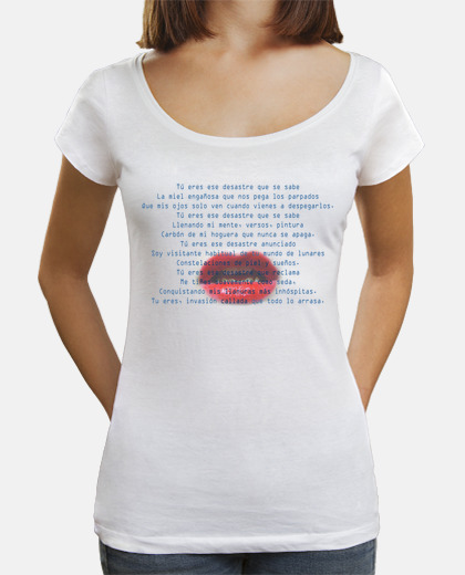 Deep collar women T-Shirt & Loose Fit, White