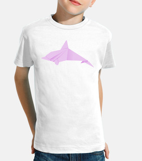 delfino rosa. applicalo su diversi colori di t-shirt per bambini
