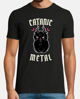 démon de chat de métal lourd de métal c