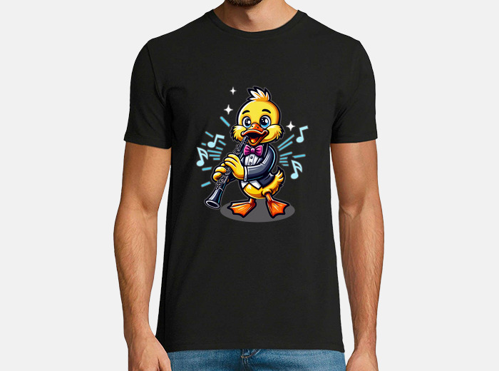 Design funny duck playing the oboe for musicia. tostadora