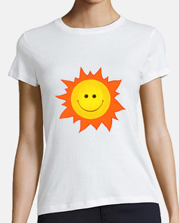 dessin animé souriant soleil heureux