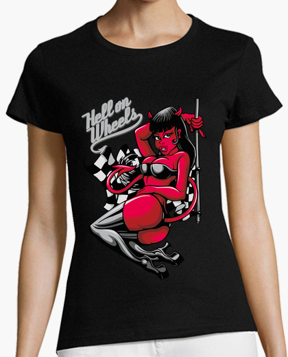 devil pinup girl with race flag t shirt 610178 tostadora com