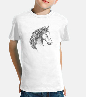 dibujo de cabeza de caballo 2 camiseta de equitación